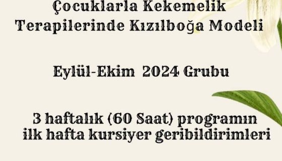  Kızılboğa Modeli Çocuk Eğitimi / Eylül 2024