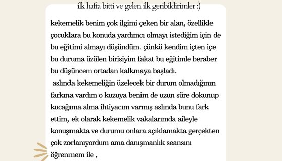 Mart 2024/ ilk hafta yeni başladı ve gelen geri bildirimler