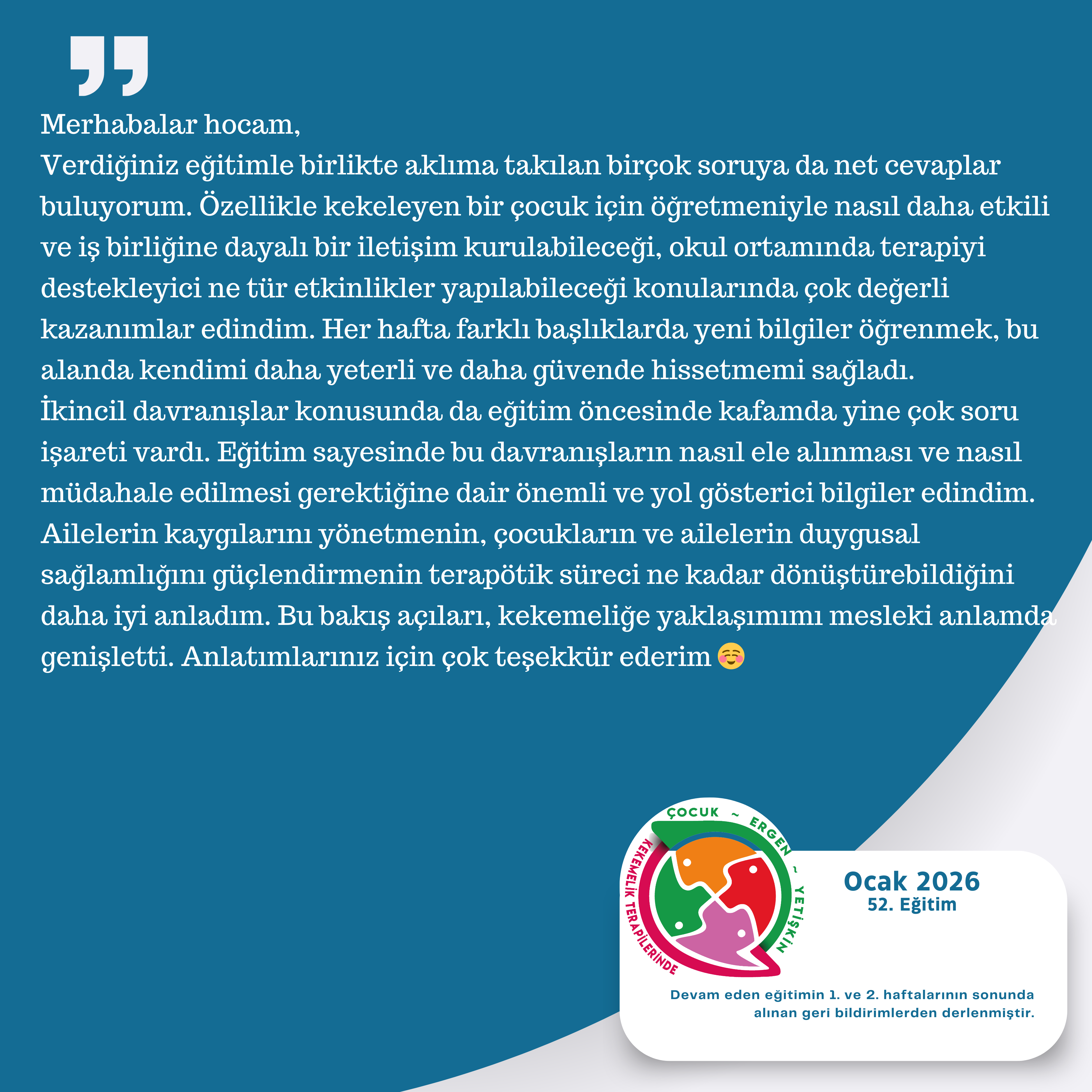 55. Çocuklarla Kekemelik Terapilerinde Kızılboğa Modeli Eğitimi